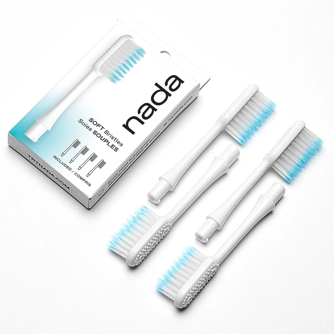 Eco Friendly Toothbrushes by Nada - Includes 2 Replacement Heads