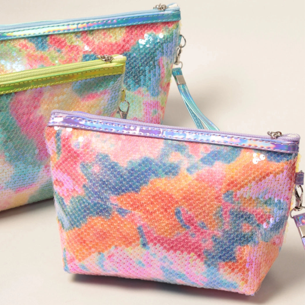 Sequin Cosmetic Pouch Bag