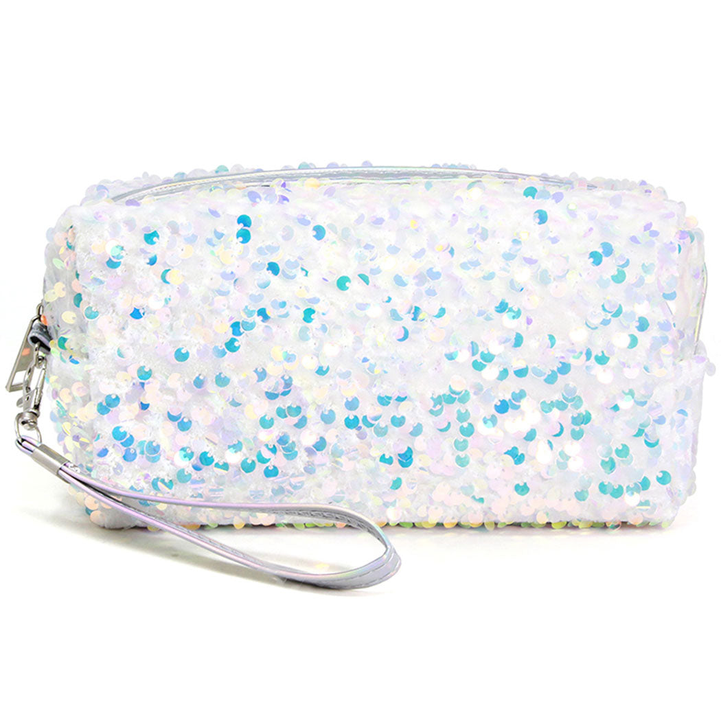 Sequin Cosmetic Pouch Bag