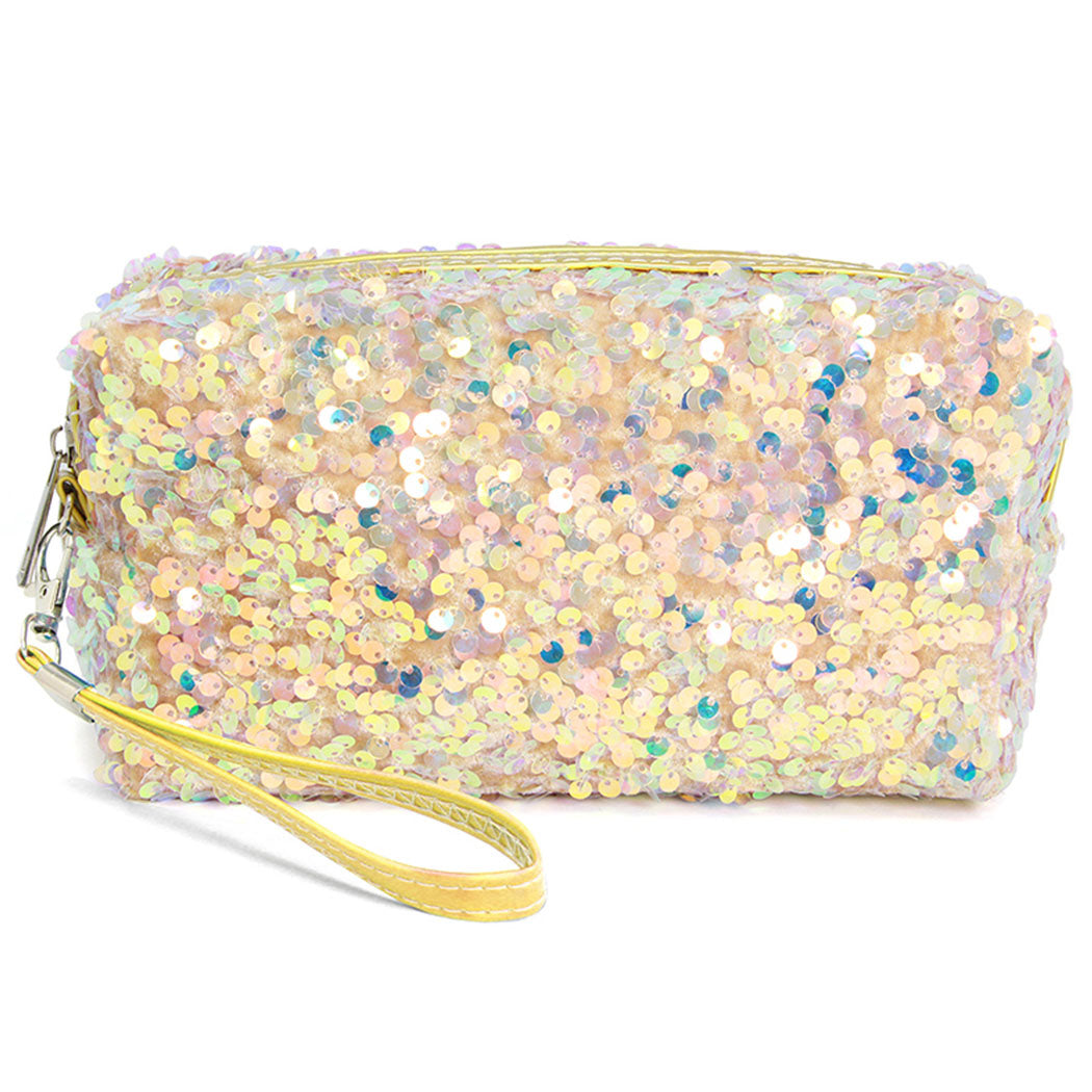 Sequin Cosmetic Pouch Bag