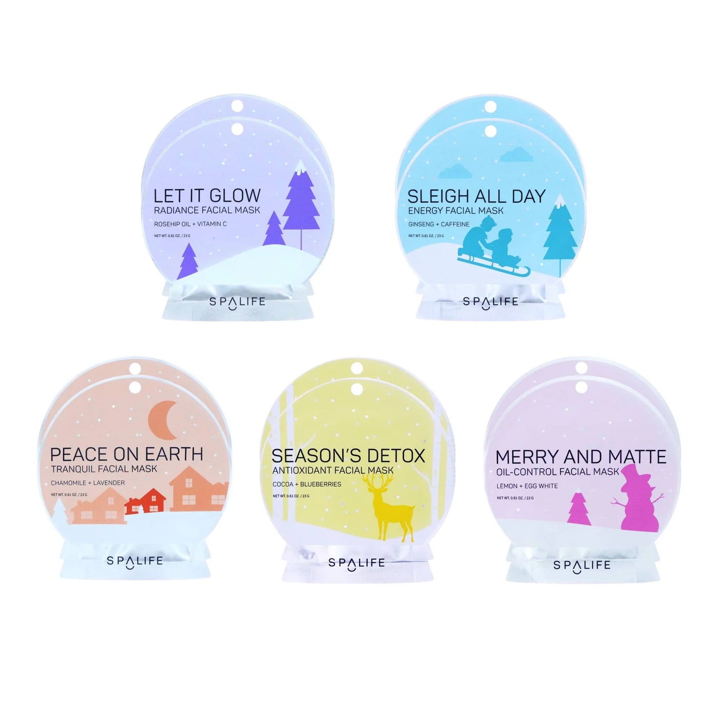 Holiday Snow Globe Facial Masks