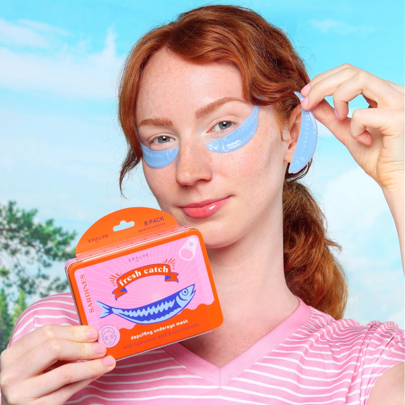 Fresh Catch De-Puffing Under Eye Masks - 8 Pairs (Sardine Shaped)