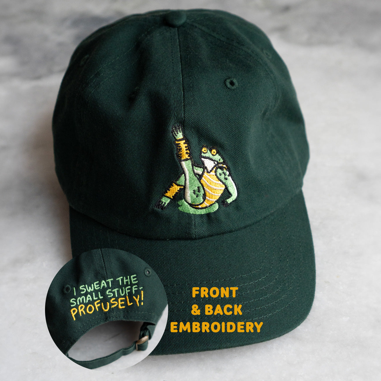Cotton Embroidered Ball Cap Hats - 100% Cotton with Adjustable Strap and Metal Clasp