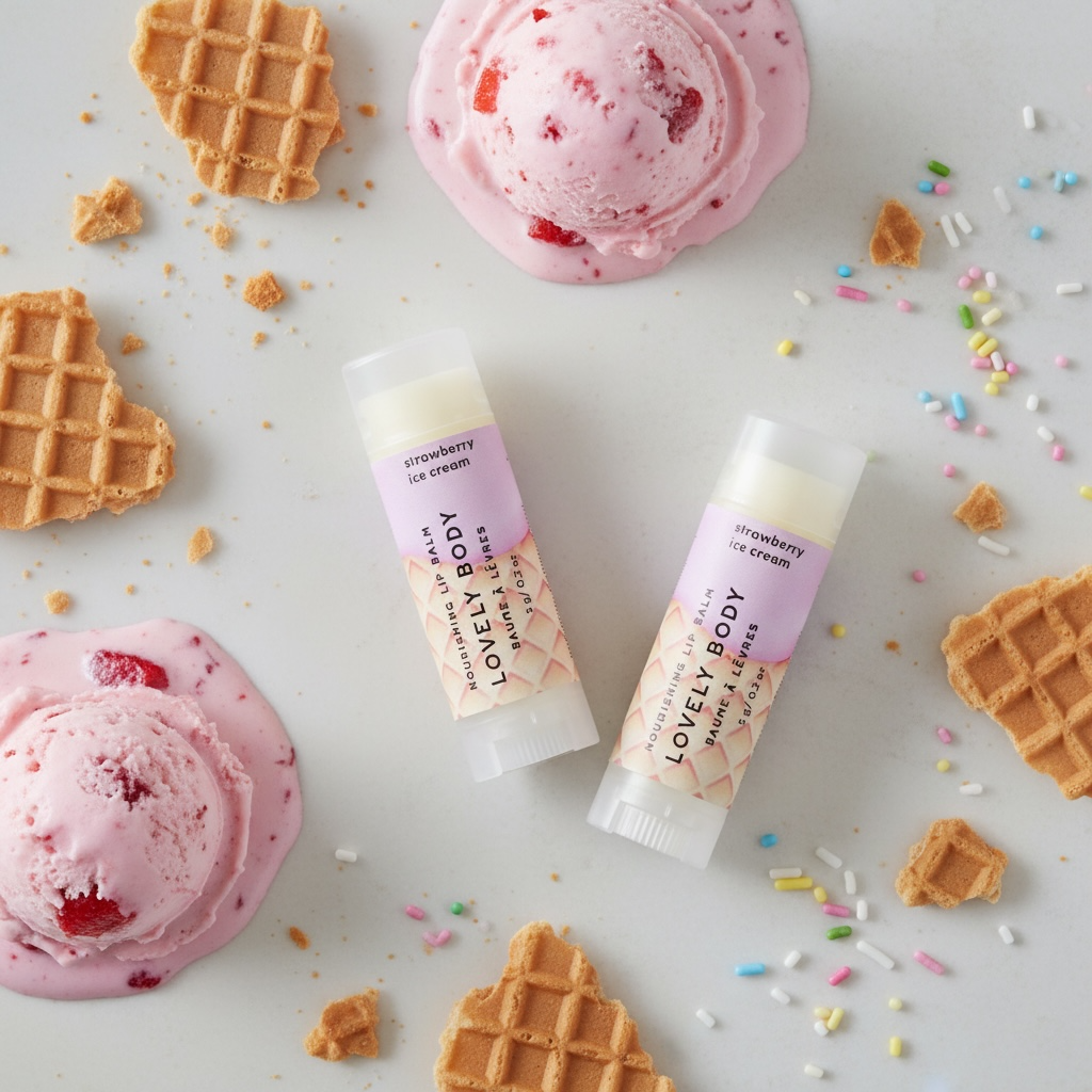 Strawberry Ice Cream Nourishing Lip Balm - NEW Flavour