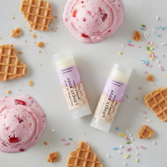 Strawberry Ice Cream Nourishing Lip Balm - NEW Flavour
