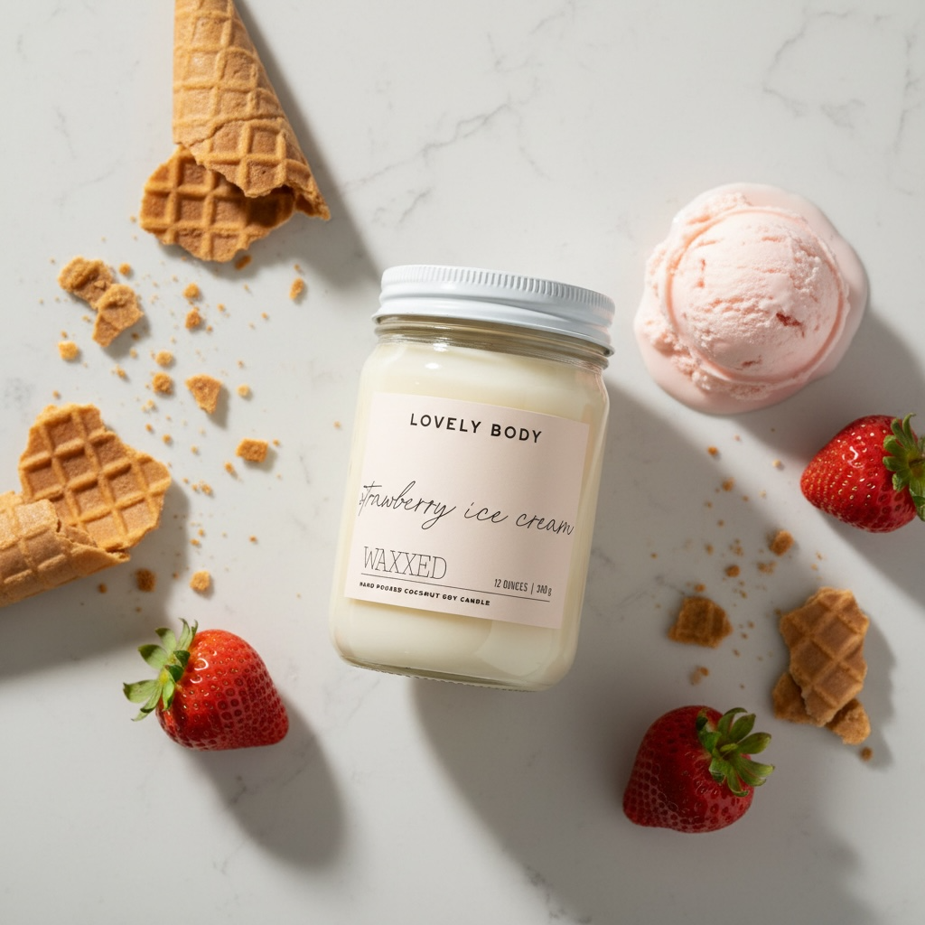12 oz Lovely Body x Waxxed Candles - 70+ hr Burn Time