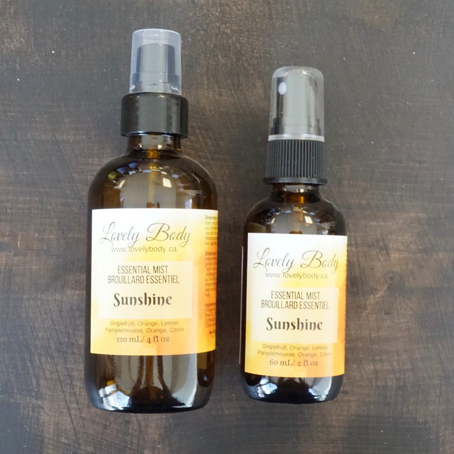 Sunshine Essential Mist - Grapefruit, Orange, Lemon, Lemongrass