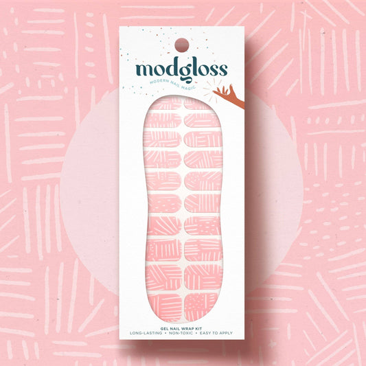 Pink Mud Cloth Designer Nail Wrap Kit