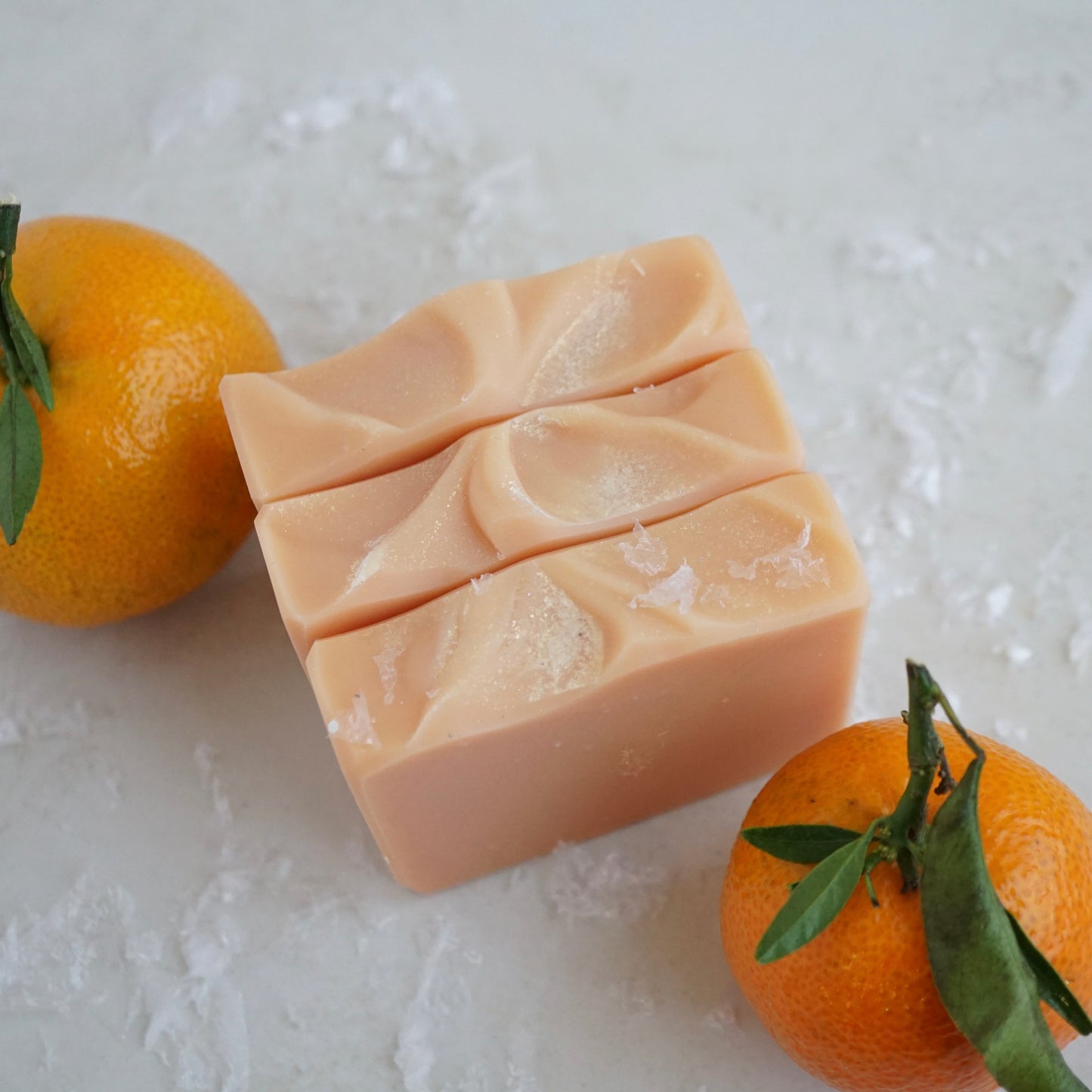 Winter Clementine Cold Process Soap - Grapefruit, Lemon, Mandarin, Peach Soap