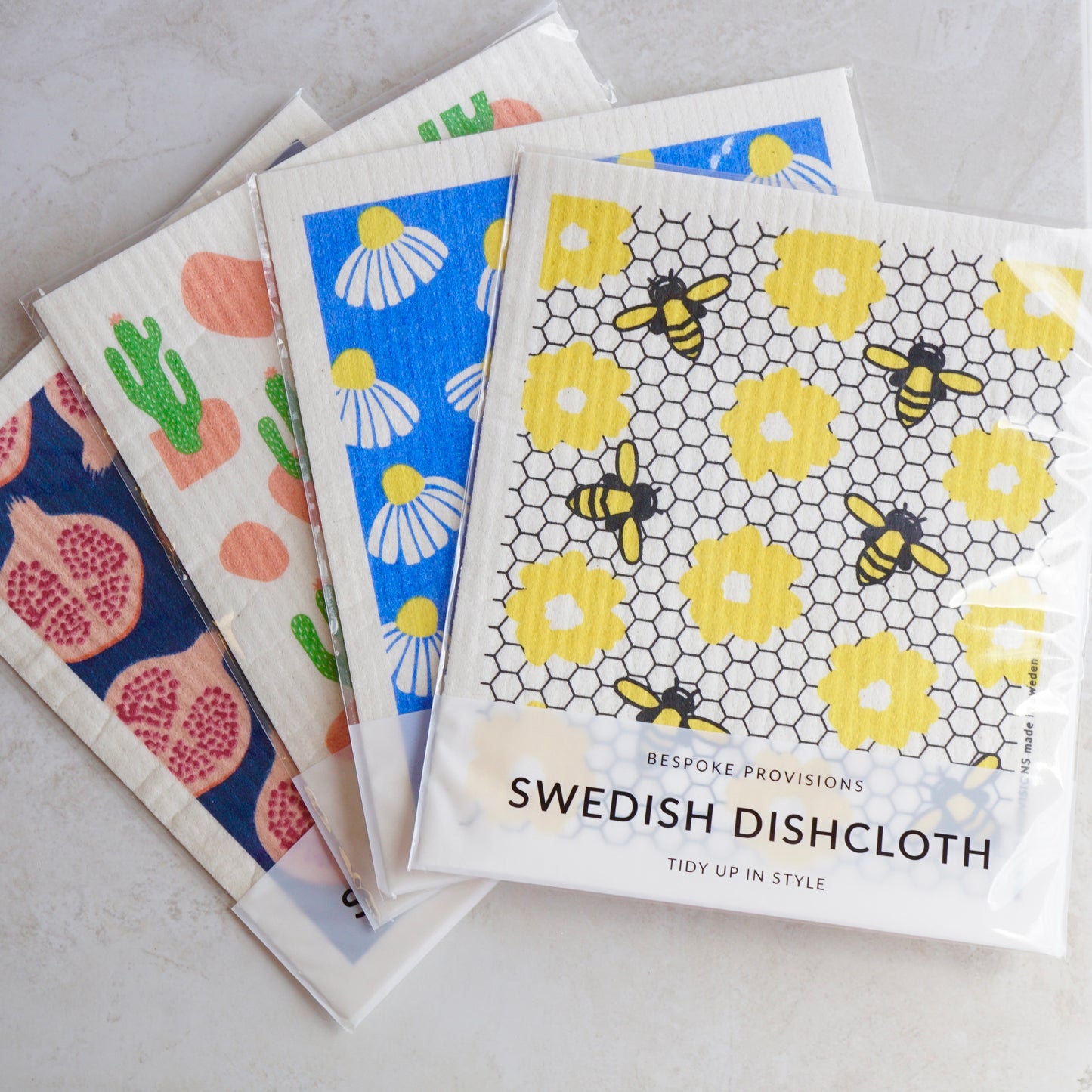 Swedish Dishcloth - Cotton and Cellulose Biodegradable Compostable Clean Up Cloths