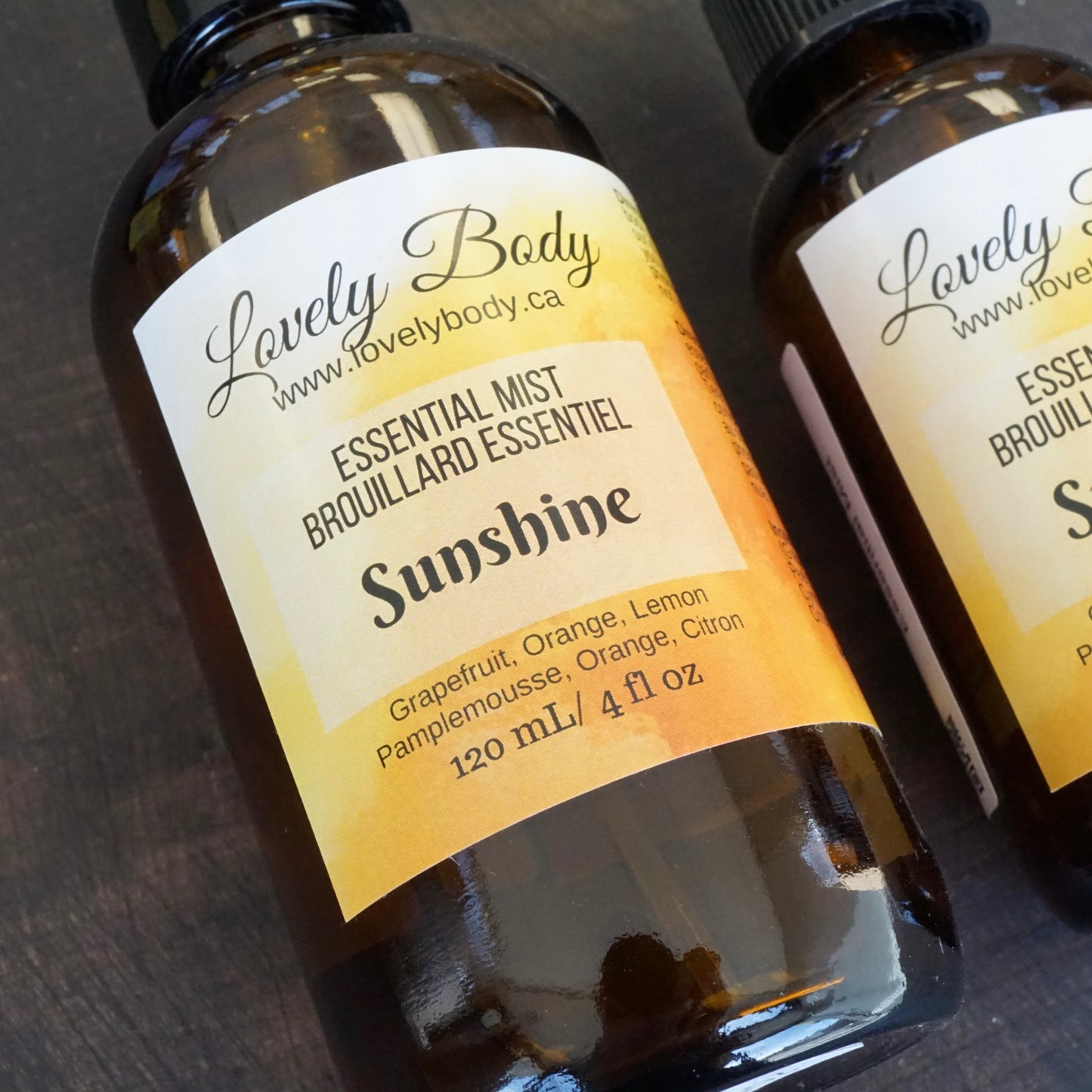 Sunshine Essential Mist - Grapefruit, Orange, Lemon, Lemongrass